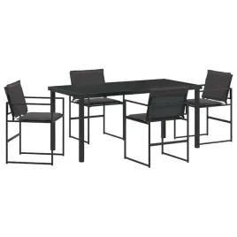 zestaw-do-jadalni-w-ogrodzie-5-pcs-czarny-160-x-80-x-73-cm