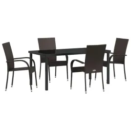 zestaw-do-jadalni-w-ogrodzie-5-pcs-brazowy-polirattan