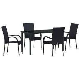 zestaw-do-jadalni-w-ogrodzie-5-pcs-czarny-polirattan