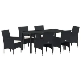 zestaw-do-jadalni-w-ogrodzie-z-poduszka-7-pcs-czarny-polirattan