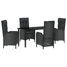 zestaw-do-jadalni-w-ogrodzie-z-poduszka-5-pcs-czarny-polirattan