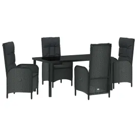 zestaw-do-jadalni-w-ogrodzie-z-poduszka-5-pcs-czarny-polirattan