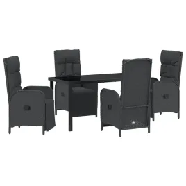 zestaw-do-jadalni-w-ogrodzie-z-poduszka-5-pcs-czarny-polirattan