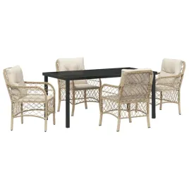 zestaw-do-jadalni-w-ogrodzie-z-poduszka-5-pcs-bezowy-polirattan