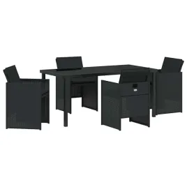 zestaw-do-jadalni-w-ogrodzie-z-poduszka-5-pcs-czarny-polirattan
