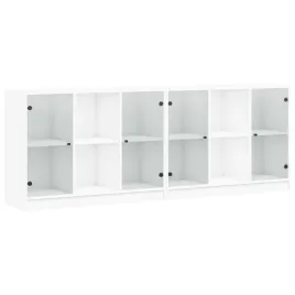 biblioteczka-z-drzwiczkami-biala-204x37x75-cm