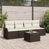 zestaw-sof-na-ogrod-5-pcs-brazowy-polirattan-stan-nowy