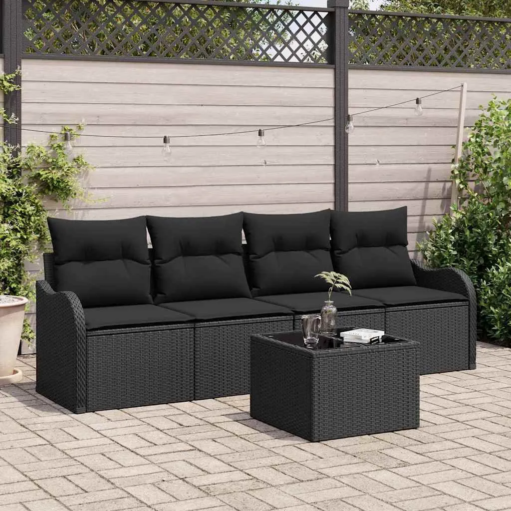zestaw-sof-na-ogrod-5-pcs-czarny-polirattan
