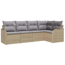 zestaw-sof-na-ogrod-z-poduszka-5-pcs-bezowy-polirattan