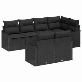 zestaw-sof-na-ogrod-z-poduszka-7-pcs-czarny-polirattan