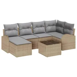zestaw-sof-na-ogrod-z-poduszka-7-pcs-bezowy-polirattan