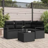 zestaw-sof-na-ogrod-5-pcs-czarny-polirattan-stan-nowy