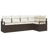 zestaw-sof-na-ogrod-5-pcs-brazowy-polirattan