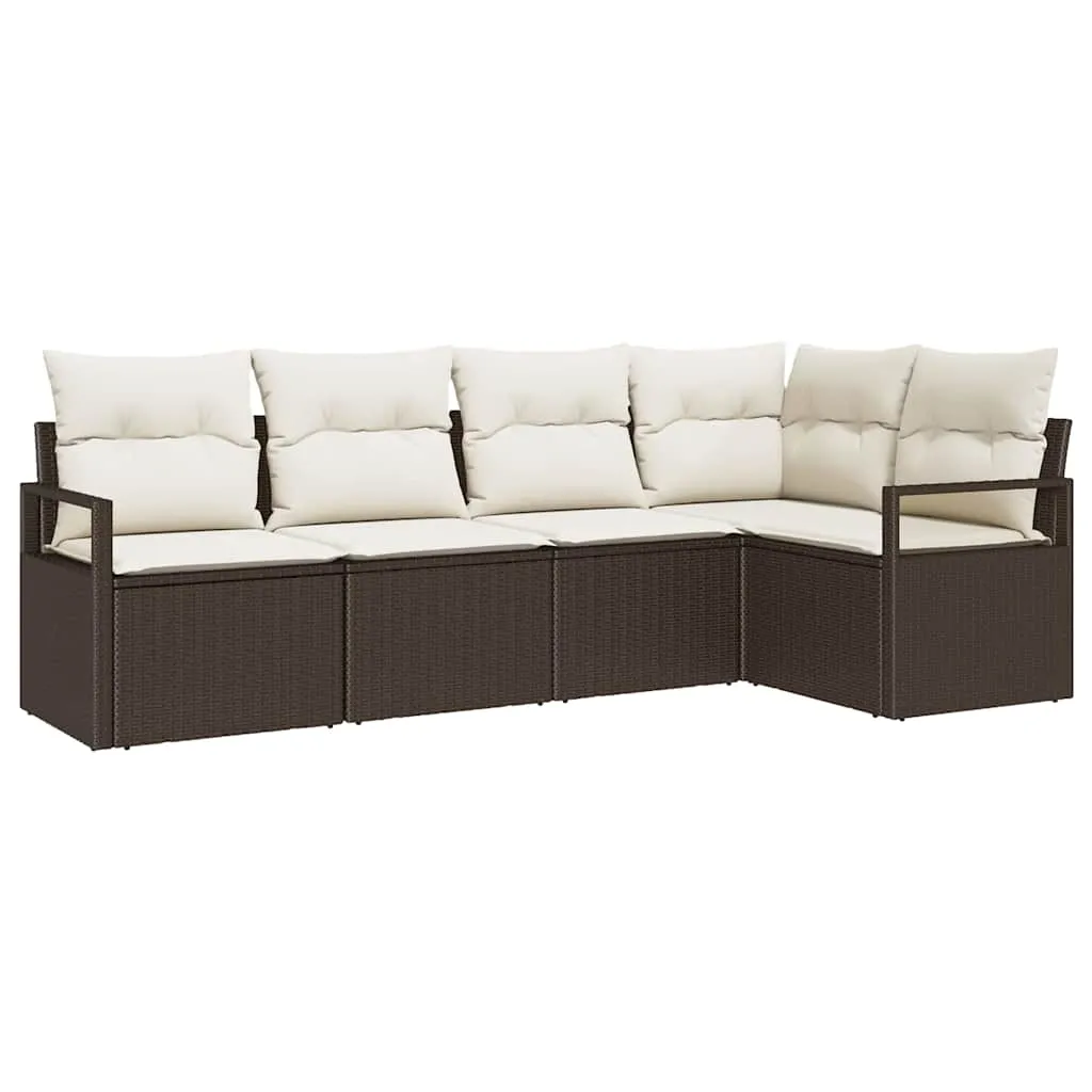 zestaw-sof-na-ogrod-5-pcs-brazowy-polirattan-stan-nowy