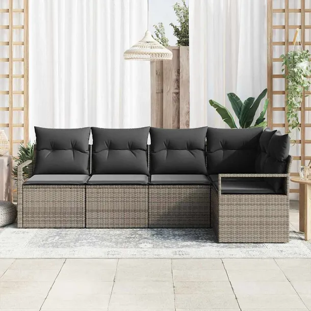 zestaw-sof-na-ogrod-5-pcs-szary-polirattan-styl-nowoczesny