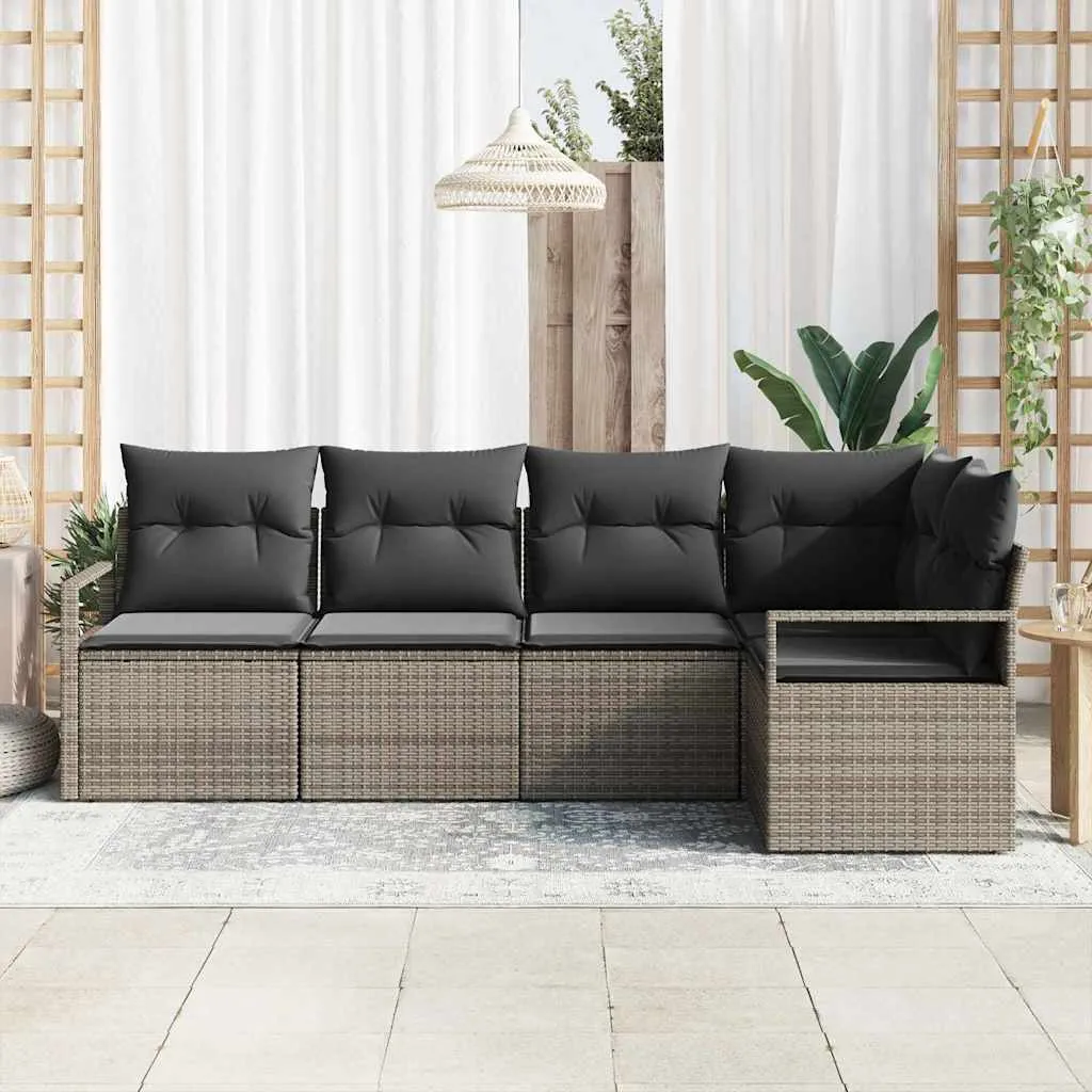 zestaw-sof-na-ogrod-5-pcs-szary-polirattan-stan-nowy