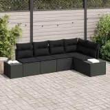 zestaw-sof-na-ogrod-5-pcs-czarny-polirattan-stan-nowy