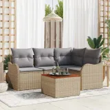 zestaw-sof-na-ogrod-5-pcs-bezowy-polirattan-stan-nowy