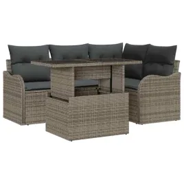 zestaw-sof-na-ogrod-z-poduszka-5-pcs-szary-polirattan