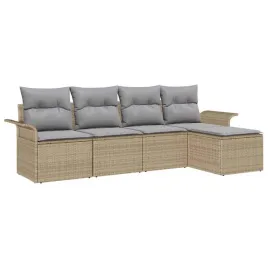zestaw-sof-na-ogrod-z-poduszka-5-pcs-bezowy-polirattan