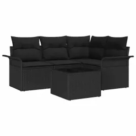 zestaw-sof-na-ogrod-z-poduszka-5-pcs-czarny-polirattan