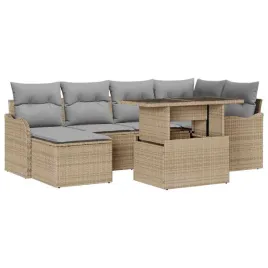 zestaw-sof-na-ogrod-z-poduszka-7-pcs-bezowy-polirattan