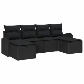 zestaw-sof-na-ogrod-z-poduszka-6-pcs-czarny-polirattan