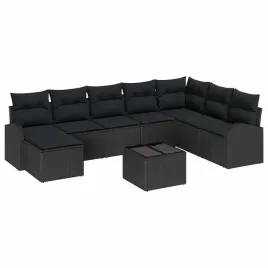 zestaw-sof-na-ogrod-z-poduszka-9-pcs-czarny-polirattan