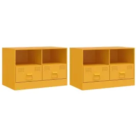 szafki-pod-telewizor-2-szt-musztardowe-67x39x44-cm-stalowe
