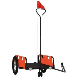 przyczepka-rowerowa-pomaranczowa-tkanina-oxford-i-zelazo