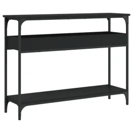 stolik-konsolowy-z-polka-czarny-100x29x75-cm
