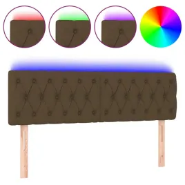 zaglowek-do-lozka-z-led-ciemnobrazowy-160x7x78-88-cm-tkanina
