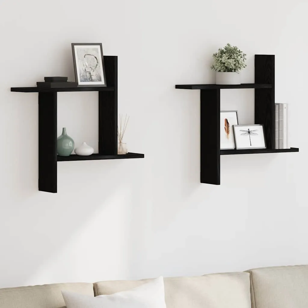polki-scienne-2-szt-czarny-dab-50x12x50-cm