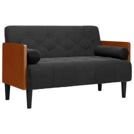 sofa-dwuosobowa-z-poduszkami-walkowymi-czarna-110-cm-aksamit