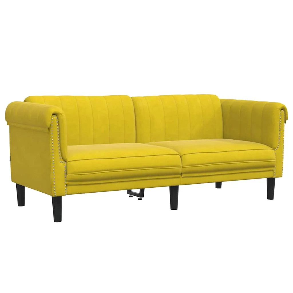 sofa-dwuosobowa-zolta-aksamit