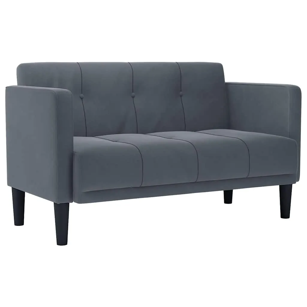 sofa-dwuosobowa-ciemnoszara-111-cm-aksamit-marka-vidaxl