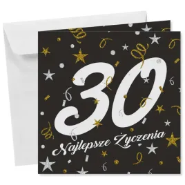 kartka-okolicznosciowa-30-urodziny-glamour-birthday-czarny-15x15-cm