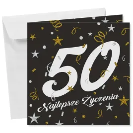kartka-okolicznosciowa-50-urodziny-glamour-birthday-czarny-15x15-cm