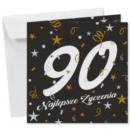 kartka-okolicznosciowa-90-urodziny-glamour-birthday-czarny-15x15-cm