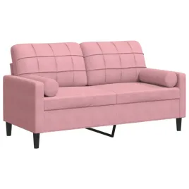 2-osobowa-sofa-z-poduszkami-rozowa-140-cm-aksamit