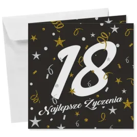 kartka-okolicznosciowa-18-urodziny-glamour-birthday-czarny-15x15-cm