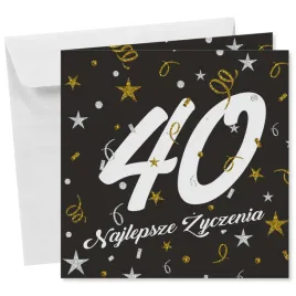 kartka-okolicznosciowa-40-urodziny-glamour-birthday-czarny-15x15-cm