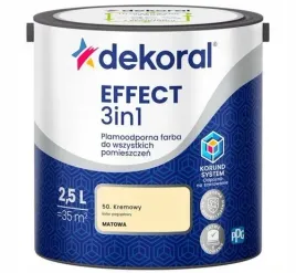 dekoral-farba-effect-3in1-25l-kremowy