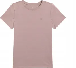 4f-t-shirt-dziewczecy-f2397-bezowy-146