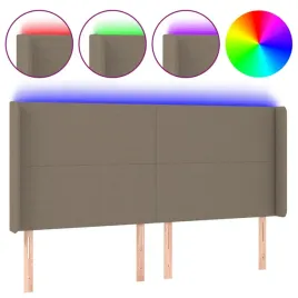 zaglowek-do-lozka-z-led-taupe-183x16x118-128-cm-tkanina