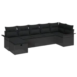 zestaw-sof-na-ogrod-z-poduszka-7-pcs-czarny-polirattan