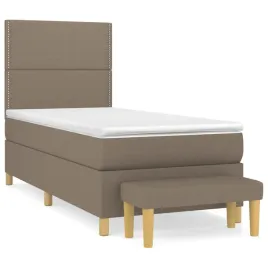 lozko-kontynentalne-z-materacem-taupe-tkanina-90x190-cm