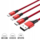 unitek-c4049rd-3-in-1-usb-charging-cable-stan-nowy-kolor-czerwony
