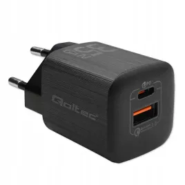 qoltec-ladowarka-35w-gan-ultra-5-20v-2-25-3a-1xusb-c-pd-1xusb-3-0-czarny