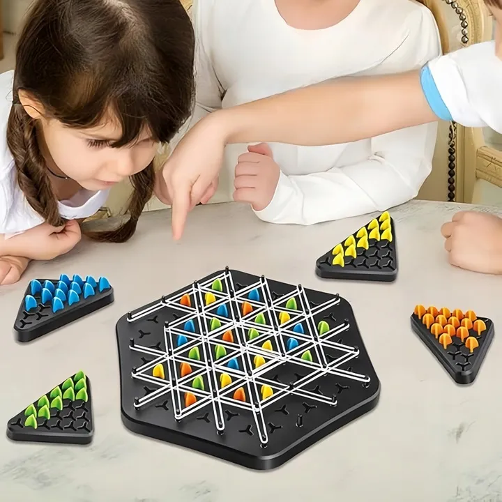 triangle-chess-board-game-interactive-pegboard-game-desktop-board-games